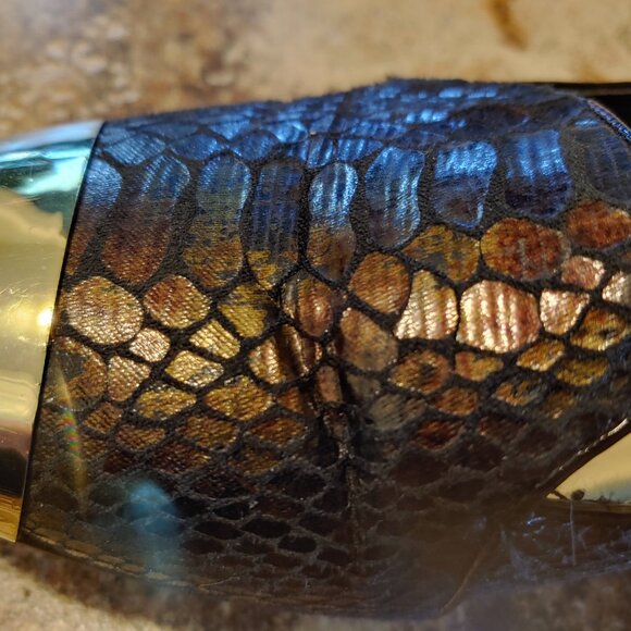 Bellini - Brown Snake Skin - Embossed Slip On Loafers - Good Condition - Size 8 - Picture 3 of 15